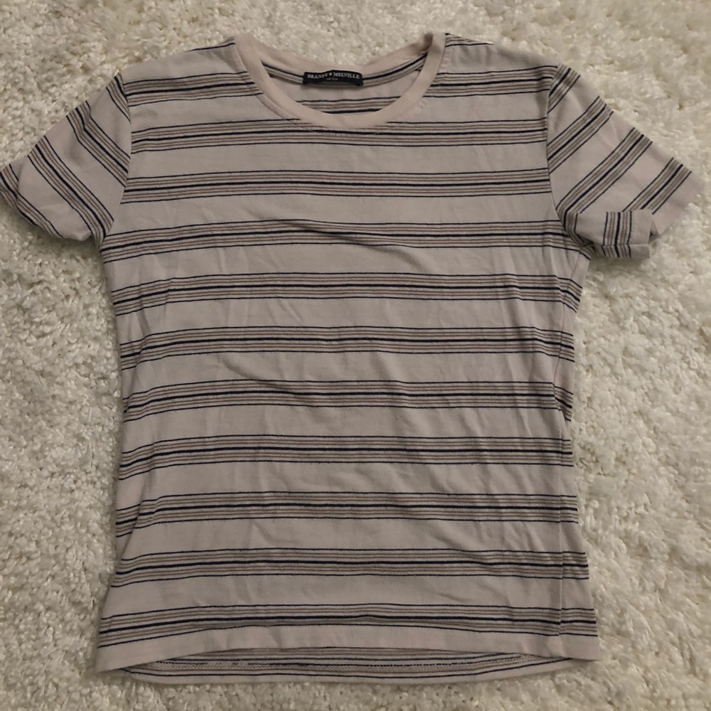 Brandy Melville Pink Striped Top